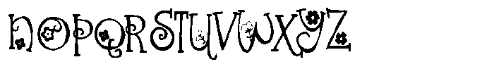 ZP Fanceeflowers Serif Condensed Font LOWERCASE