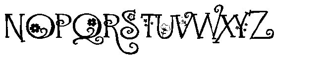 ZP Fanceeflowers Serif Expanded Font UPPERCASE
