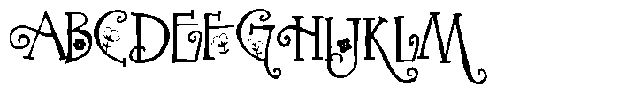ZP Fanceeflowers Serif Font UPPERCASE
