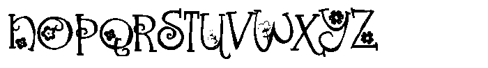 ZP Fanceeflowers Serif Font LOWERCASE