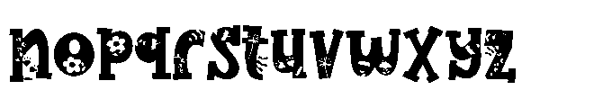 ZP Flowering Expanded Font LOWERCASE