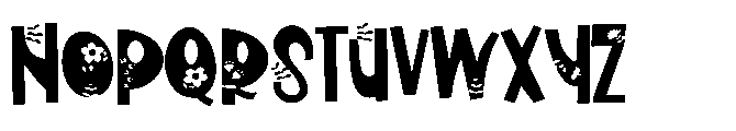 ZP Flowering Sans Expanded Font UPPERCASE