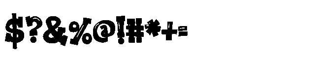 ZP Goblin Grins Condensed Font OTHER CHARS