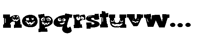 ZP Goblin Grins Expanded Font LOWERCASE