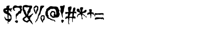 ZP Macabre Regular Font OTHER CHARS