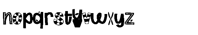 ZP Mister Garden Expanded Font LOWERCASE