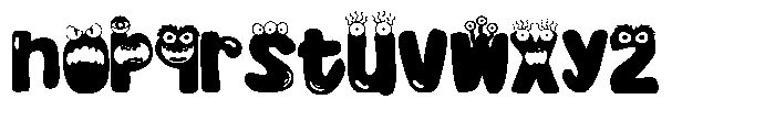 ZP Monster Mouth Expanded Font LOWERCASE