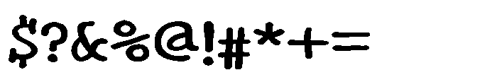 ZP Monster Mouth Type Expanded Font OTHER CHARS
