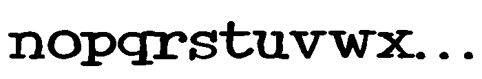 ZP Monster Mouth Type Expanded Font LOWERCASE