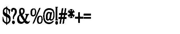 ZP Mullah Condensed Bold Font OTHER CHARS