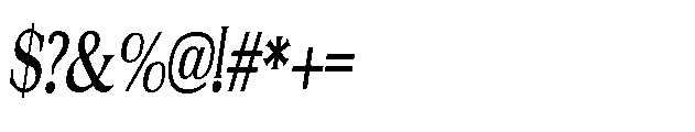 ZP Mullah Condensed Italic Font OTHER CHARS