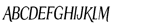 ZP Mullah Condensed Italic Font UPPERCASE