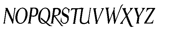 ZP Mullah Condensed Italic Font UPPERCASE