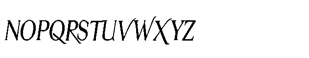 ZP Mullah Condensed Italic Font LOWERCASE