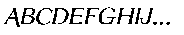 ZP Mullah Expanded Italic Font UPPERCASE