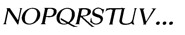 ZP Mullah Expanded Italic Font UPPERCASE