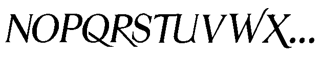 ZP Mullah Italic Font UPPERCASE