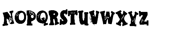 ZP Nerve Fright Condensed Font UPPERCASE