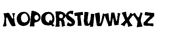 ZP Nerve Fright Too Bold Font UPPERCASE