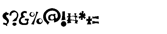 ZP Nerve Fright Too Condensed Font OTHER CHARS