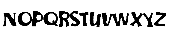 ZP Nerve Fright Too Expanded Font UPPERCASE