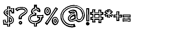ZP Peaberry Inline Font OTHER CHARS
