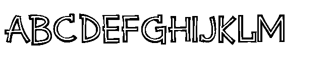 ZP Peaberry Inline Font UPPERCASE