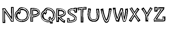 ZP Peaberry Inline Font UPPERCASE