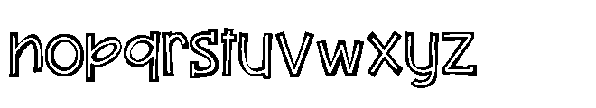 ZP Peaberry Inline Font LOWERCASE