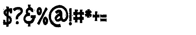 ZP Peaberry Scary Condensed Font OTHER CHARS