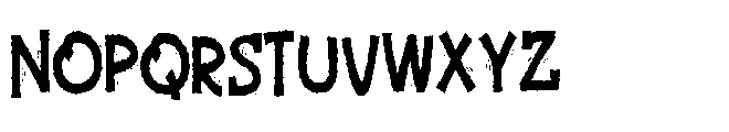 ZP Peaberry Scary Condensed Font UPPERCASE