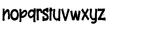 ZP Peaberry Scary Condensed Font LOWERCASE