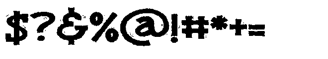 ZP Peaberry Scary Expanded Font OTHER CHARS