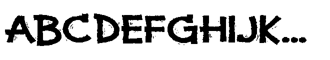 ZP Peaberry Scary Expanded Font UPPERCASE