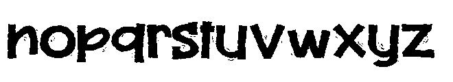 ZP Peaberry Scary Expanded Font LOWERCASE