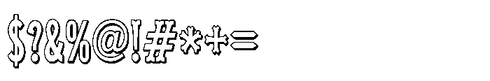 ZP Pettichap Trim 3 d Condensed Font OTHER CHARS