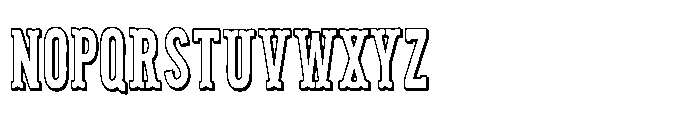 ZP Pettichap Trim 3 d Condensed Font LOWERCASE