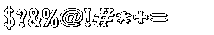 ZP Pettichap Trim 3 d Expanded Font OTHER CHARS