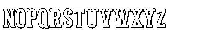 ZP Pettichap Trim 3 d Font LOWERCASE