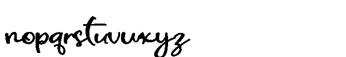 ZP Pettichap Trim Charms Expanded Font LOWERCASE