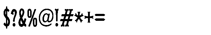 ZP Pettichap Trim Condensed Font OTHER CHARS