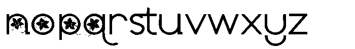 ZP Poinsettia Kiss Expanded Font LOWERCASE