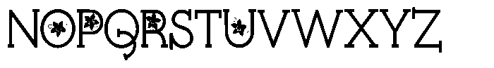 ZP Poinsettia Kiss More Condensed Font UPPERCASE