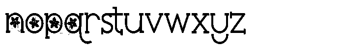 ZP Poinsettia Kiss More Condensed Font LOWERCASE