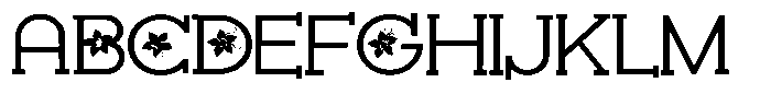 ZP Poinsettia Kiss More Expanded Font UPPERCASE