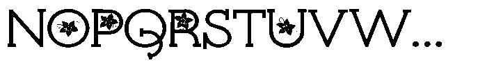 ZP Poinsettia Kiss More Expanded Font UPPERCASE