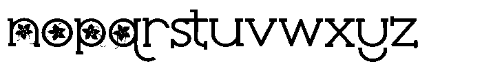 ZP Poinsettia Kiss More Expanded Font LOWERCASE