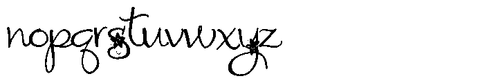 ZP Poinsettia Kiss Script Condensed Font LOWERCASE