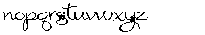 ZP Poinsettia Kiss Script Expanded Font LOWERCASE