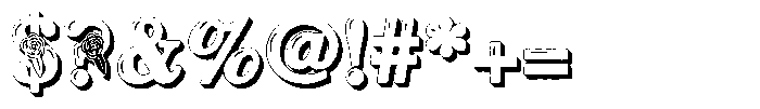 ZP Red Roses 3 d Condensed Font OTHER CHARS